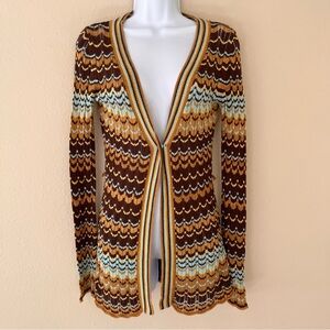 Vintage Y2K Wet Seal Cardigan Sweater Small Crochet Boho Festival Alternative